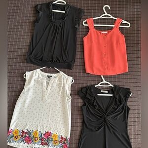 Lot of 4 Cute Sleeveless Tops for Work, Casual Ocassions